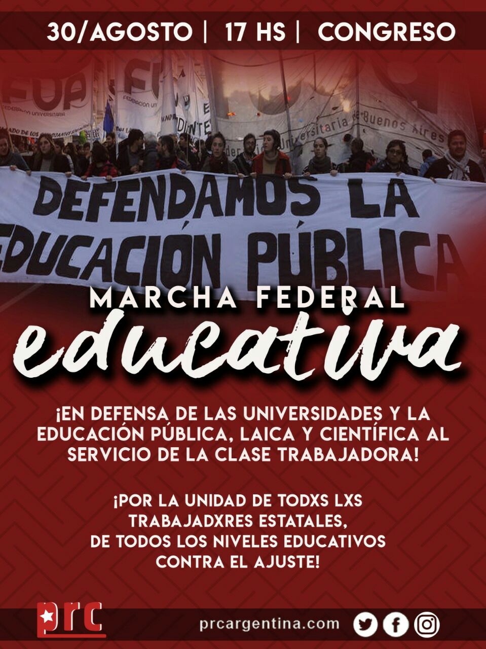 TODXS A LA MARCHA NACIONAL UNIVERSITARIA – Partido por la Revolución y ...